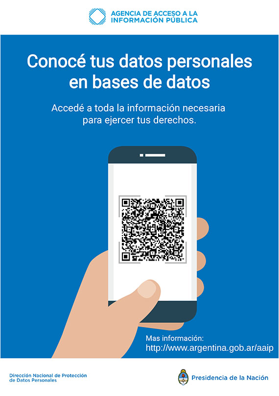 Conocé tus datos personales en base de datos. Accedé a toda la información necesaria para ejercer tus derechos.